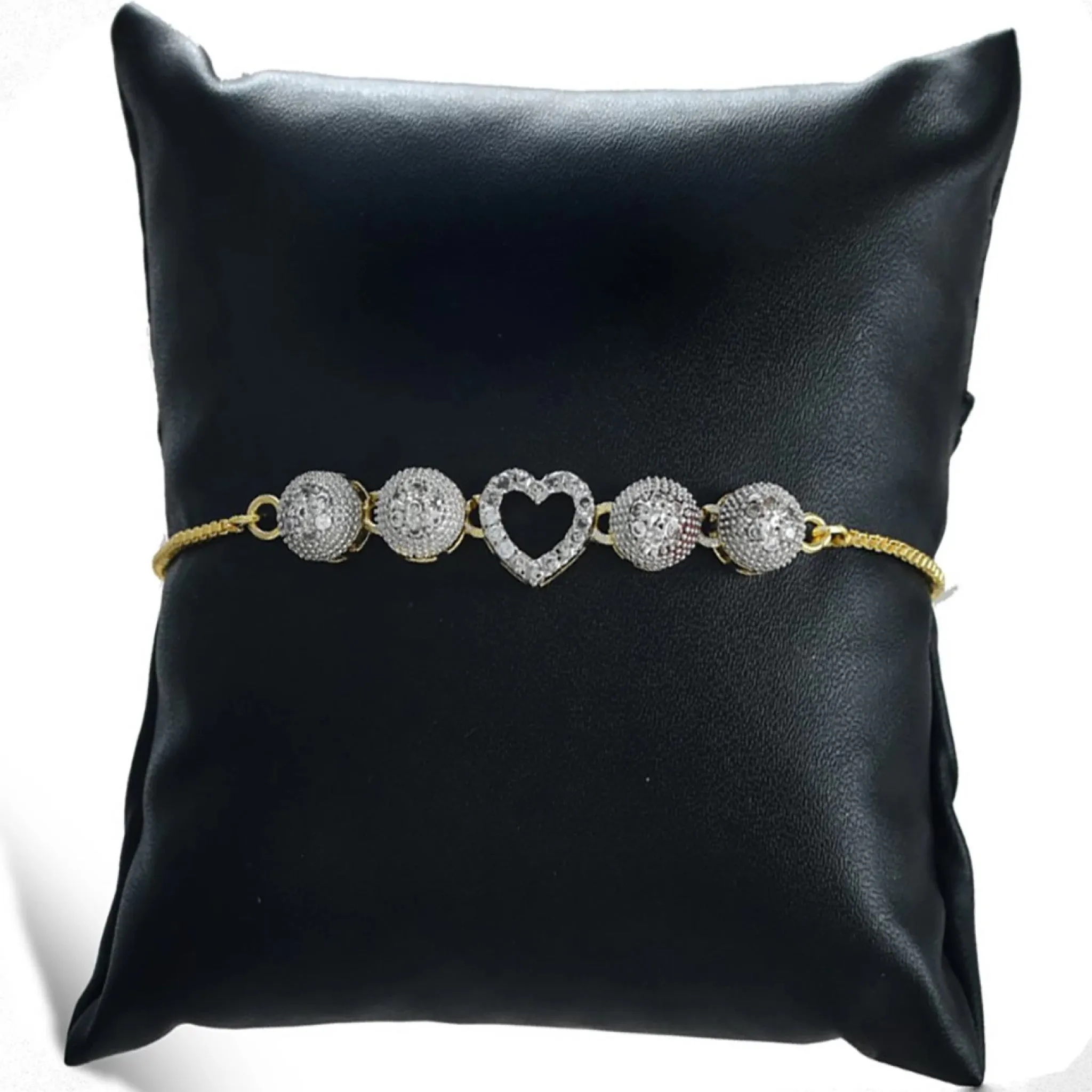 Brass Jewel Set (White, Gold)
