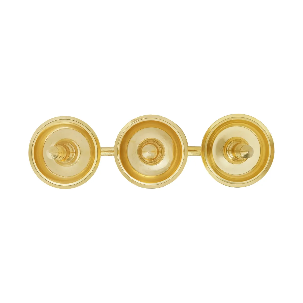 Brass Lamp - 9 x 11 Inches | Sara Balak Branch Brass Deepam/ Brass Vilakku for Pooja