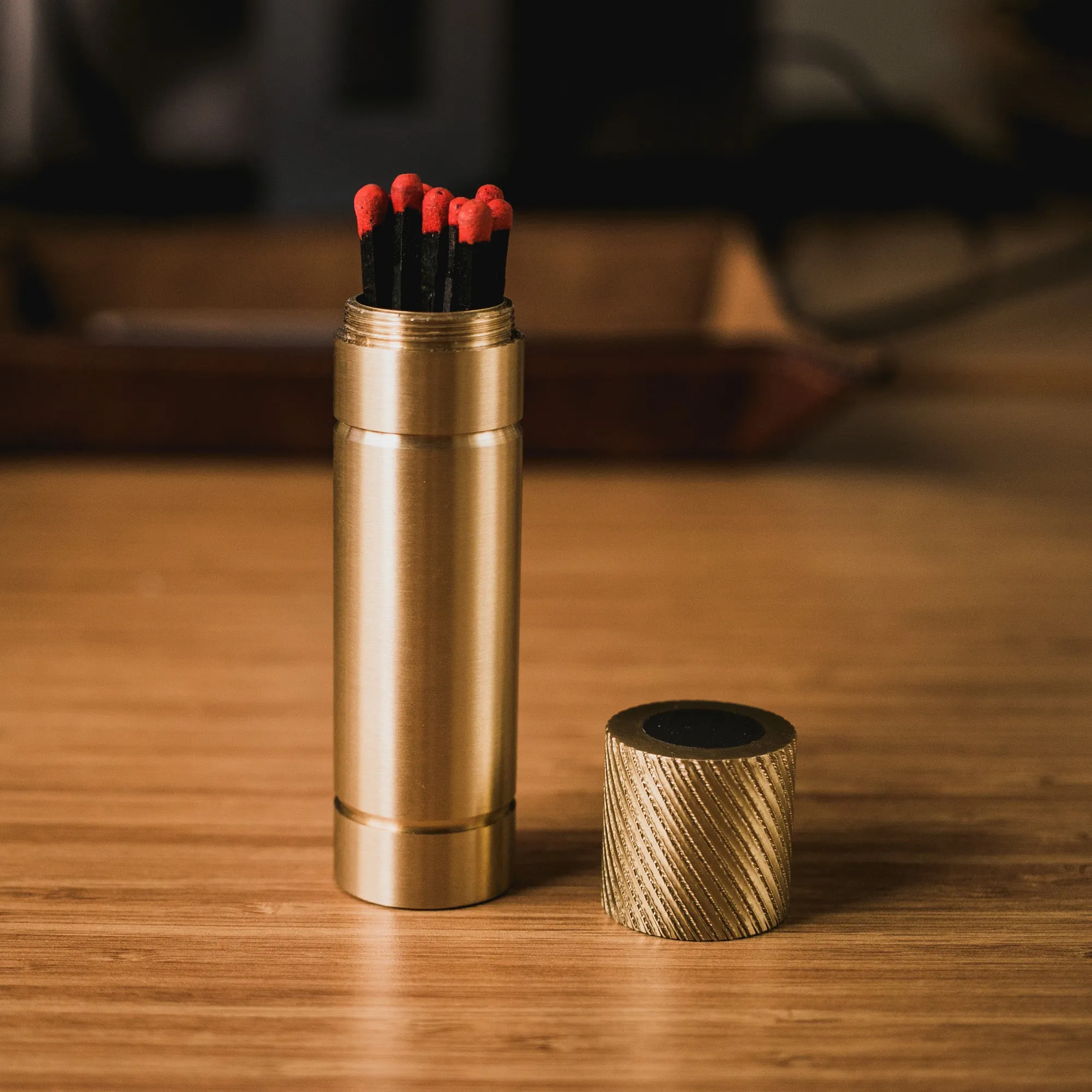 Brass Match Safe - Long