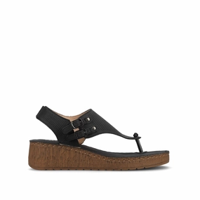 Sunny Comfort MCKELL WEDGE HEEL SANDALS IN VEGAN LEATHER