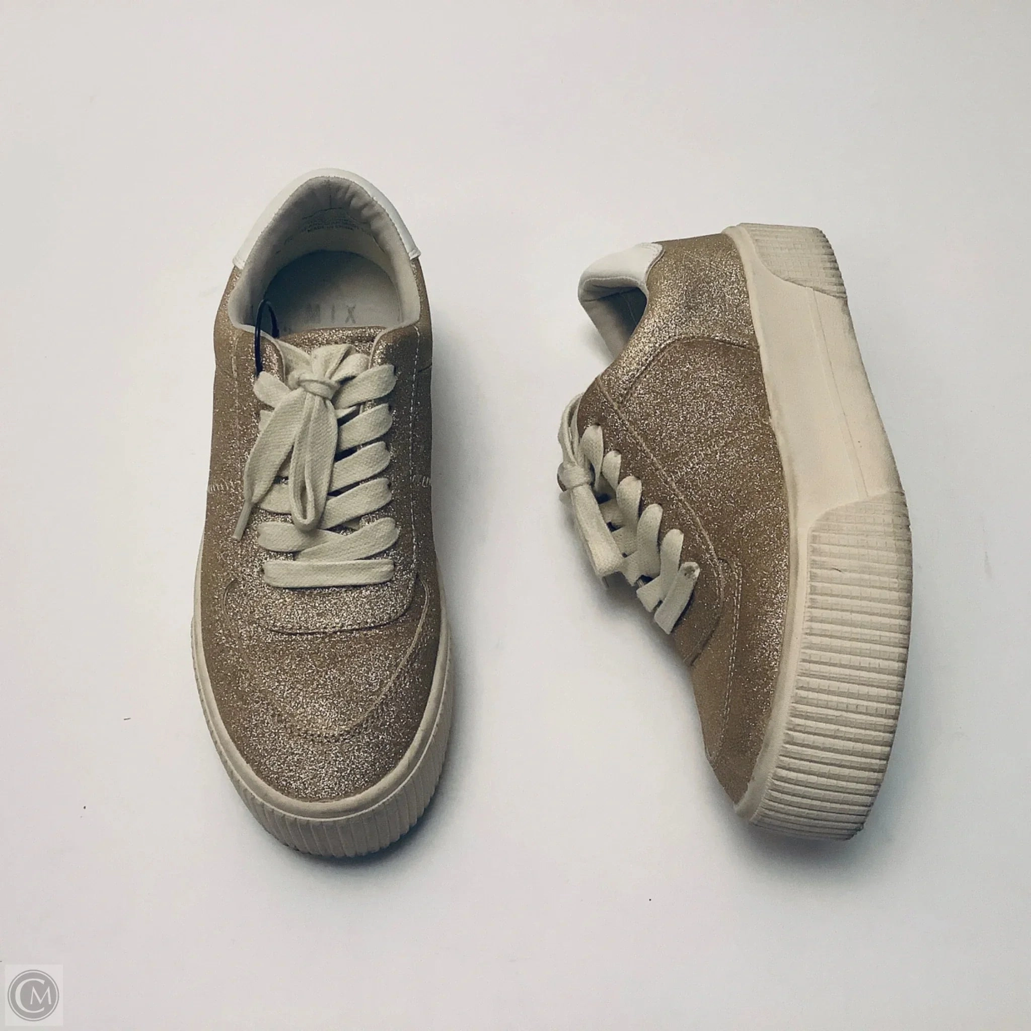 Zip Up Shoes Sneakers By Mix No 6 In Gold, Size: 6