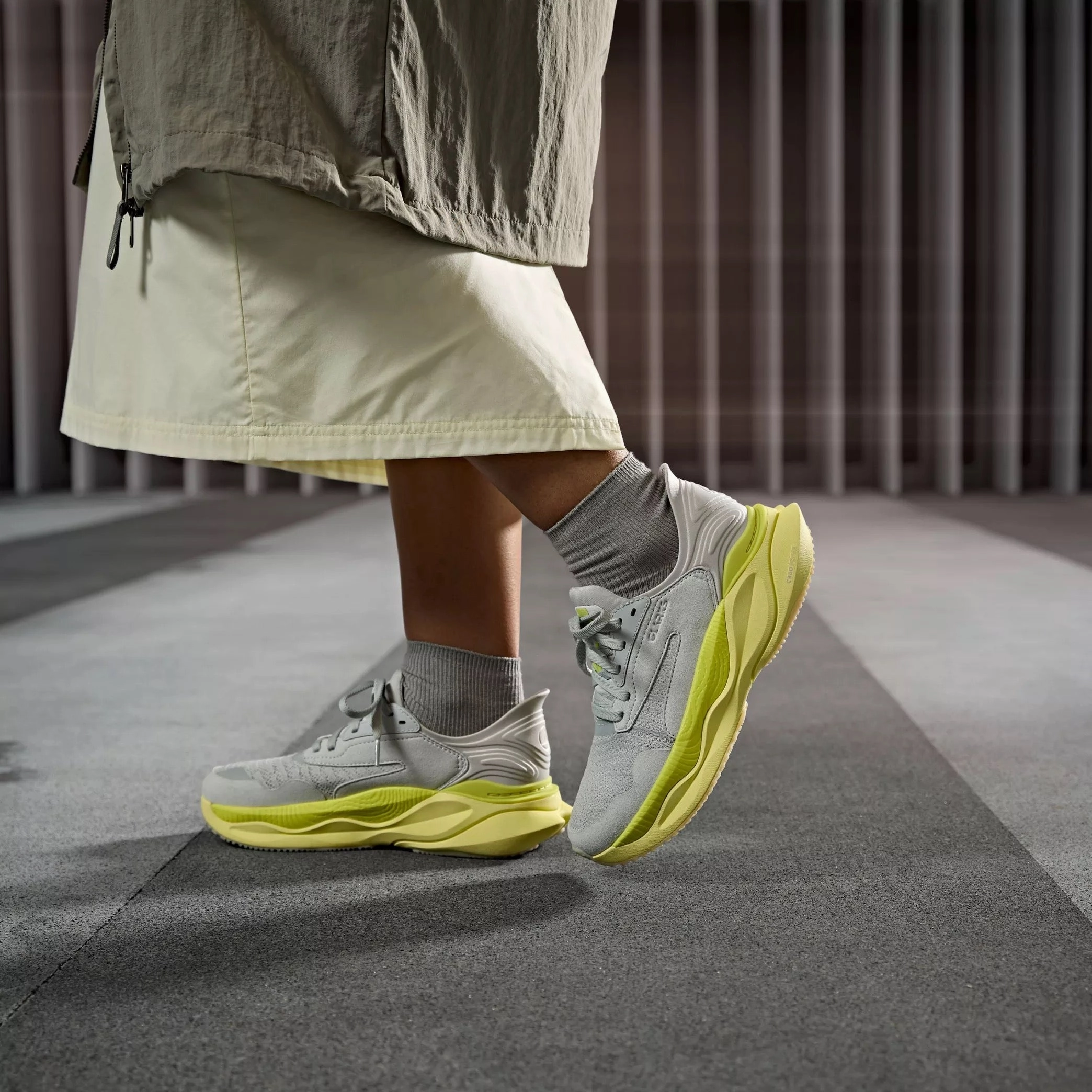 Pace in Lime Luxe cushioning Quick Drying Fabric