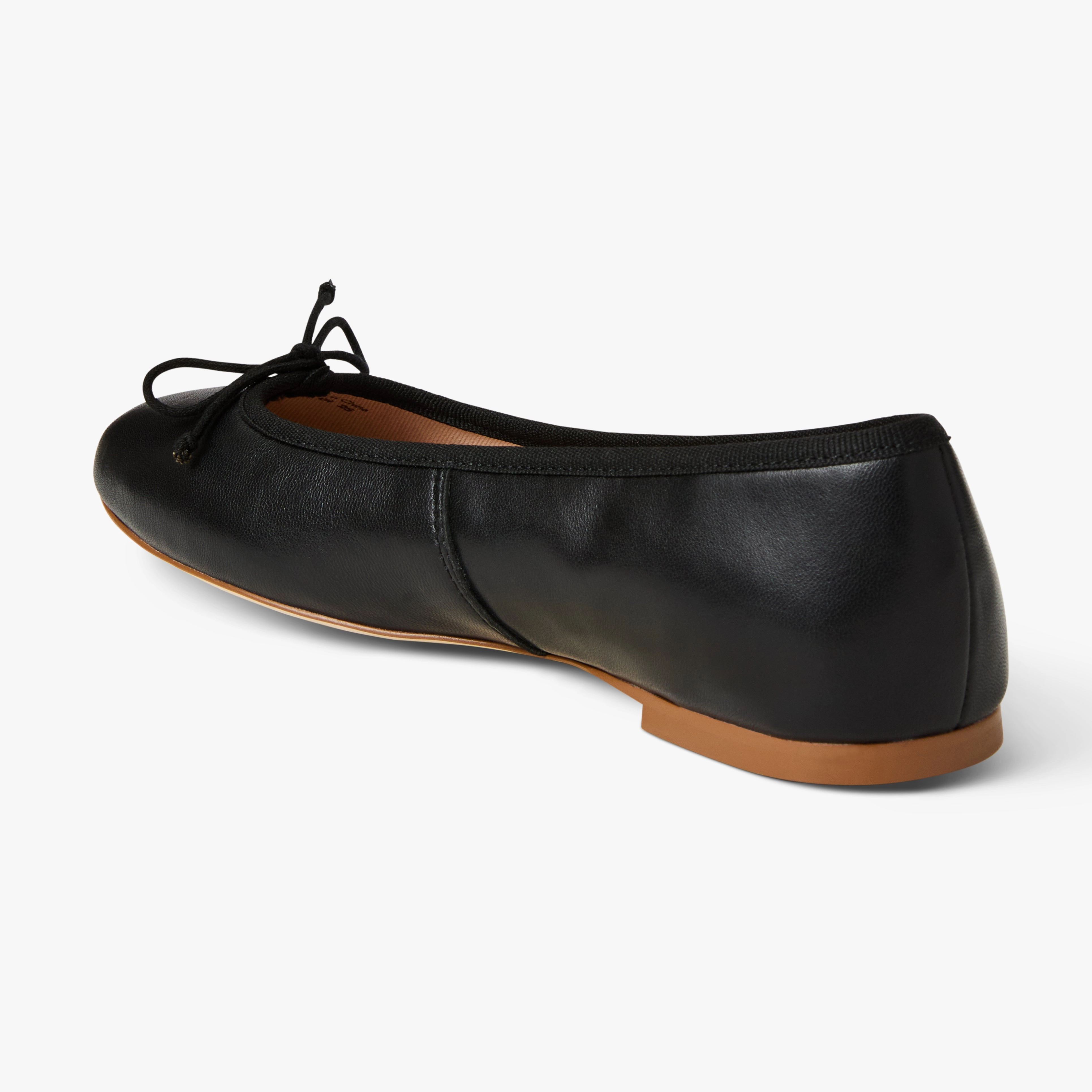 Bettie Leather Ballet Flat Heel Care Dock Style