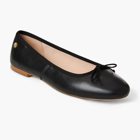 Bettie Leather Ballet Flat Street Music Metro Style