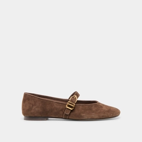 Foot Supportive Design ALIZZA BALLET FLATS DK BROWN SUEDE