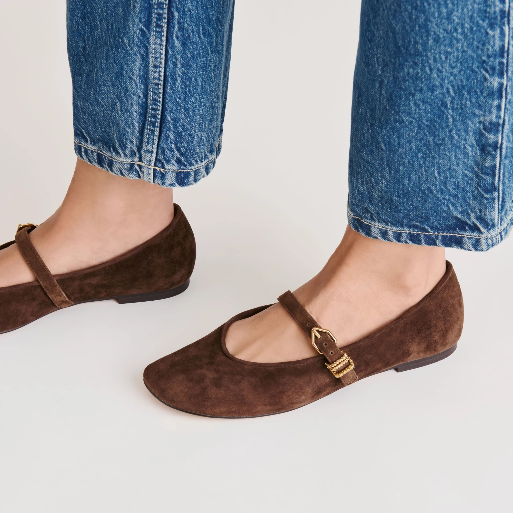 Health Mood ALIZZA BALLET FLATS DK BROWN SUEDE