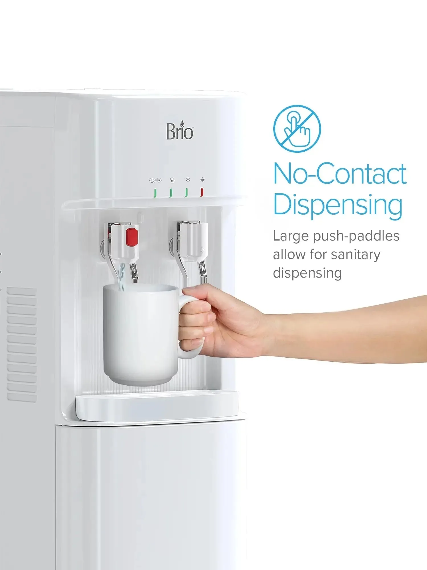 Brio Bottleless Water Dispenser with 4-Sage Ultra Filtration, Connects Direct to Water Line, Height 41In.