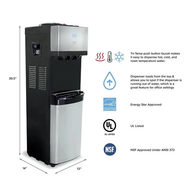 Brio Free Standing Top Loading Electric Water Dispenser