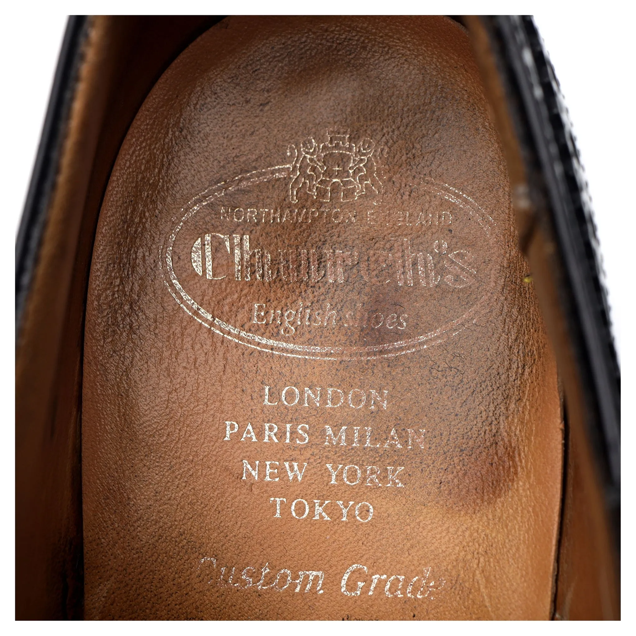 'Brisbane' Black Leather Oxford Brogues UK 8 F