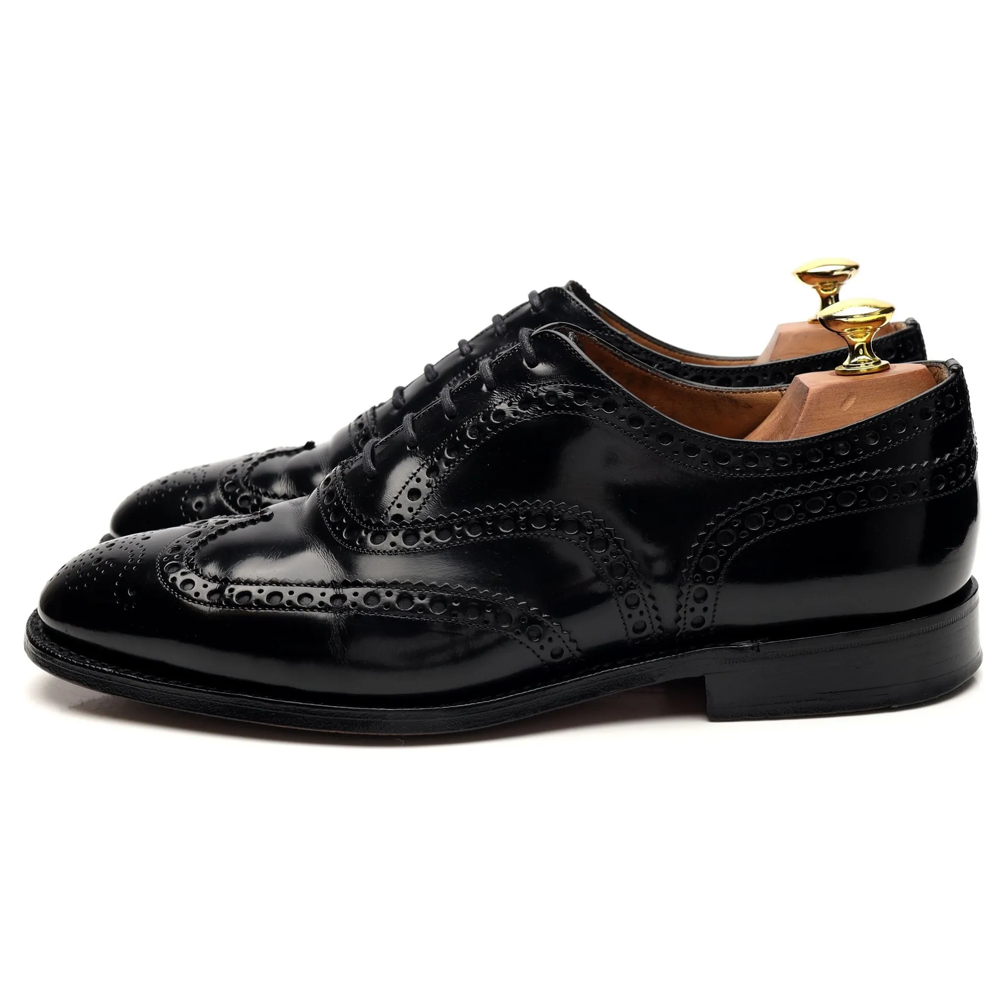 'Brisbane' Black Leather Oxford Brogues UK 8 F