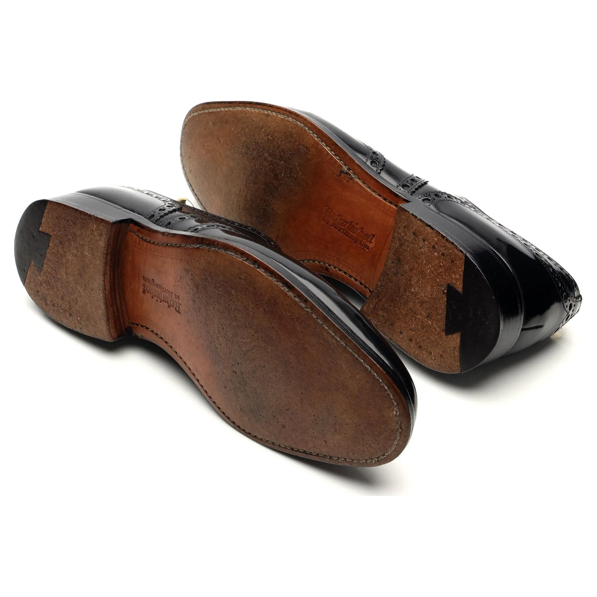 'Brisbane' Black Leather Oxford Brogues UK 8 F
