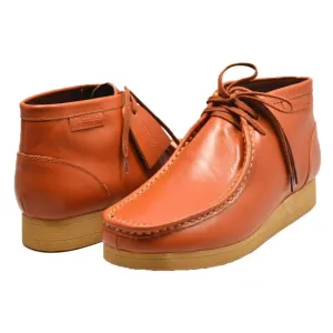 British Walkers New Castle 2 Wallabee Boots Men's Caramel Leather