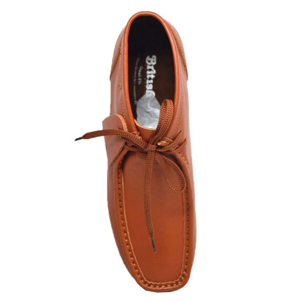 British Walkers New Castle 2 Wallabee Boots Men's Caramel Leather