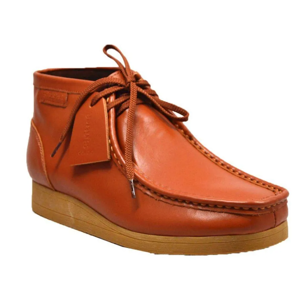 British Walkers New Castle 2 Wallabee Boots Men's Caramel Leather