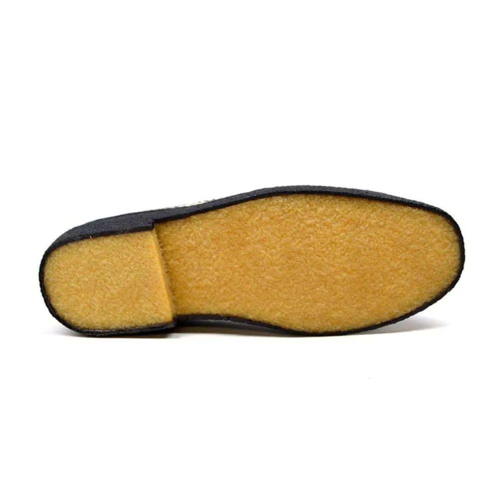 British Walkers Playboy Originals Wingtip Oxford Men's Black Suede & Python Leather Low Cut