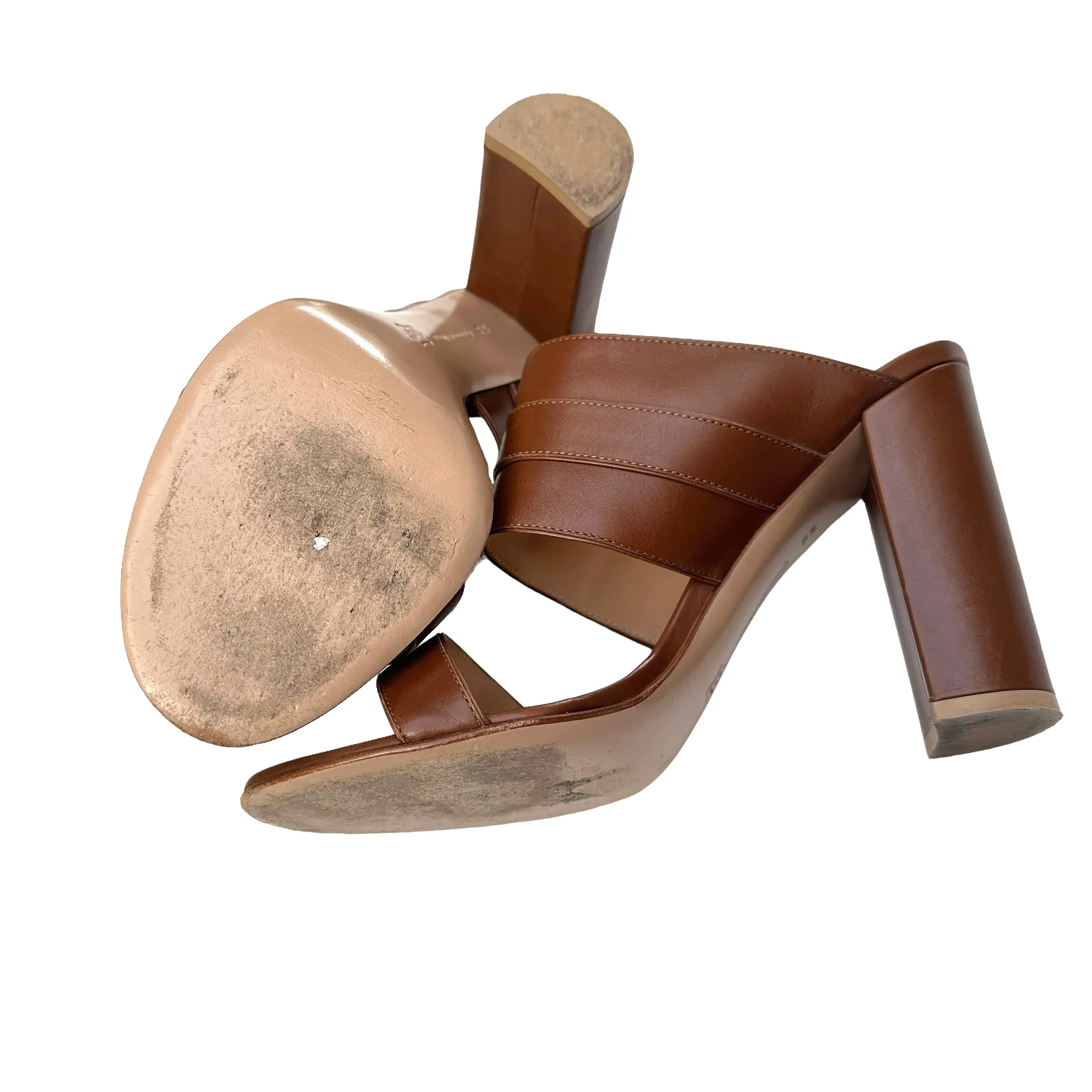Brown Leather Heels - 9.5