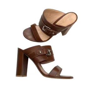 Brown Leather Heels - 9.5