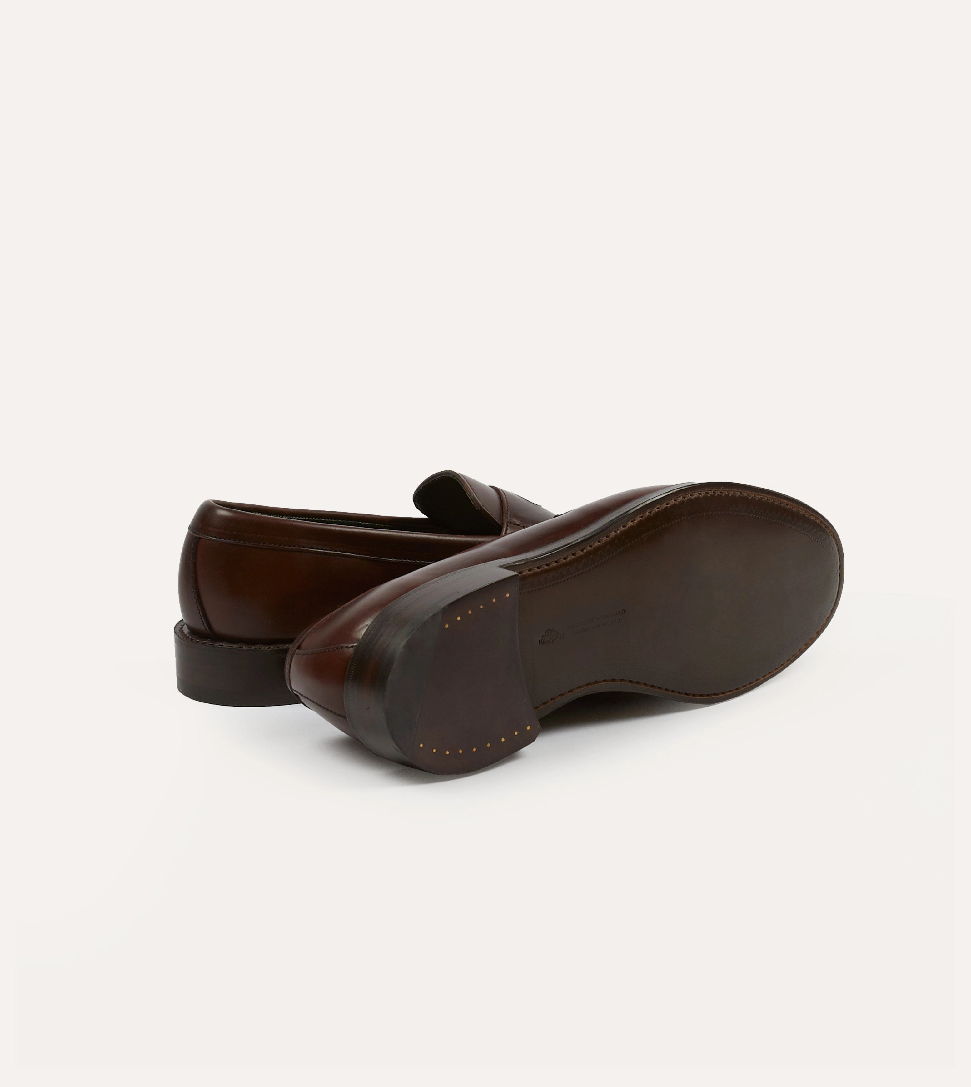 Versatile Slip-Ons Chic Element Brown Leather Charles Goodyear Welted Penny Loafer