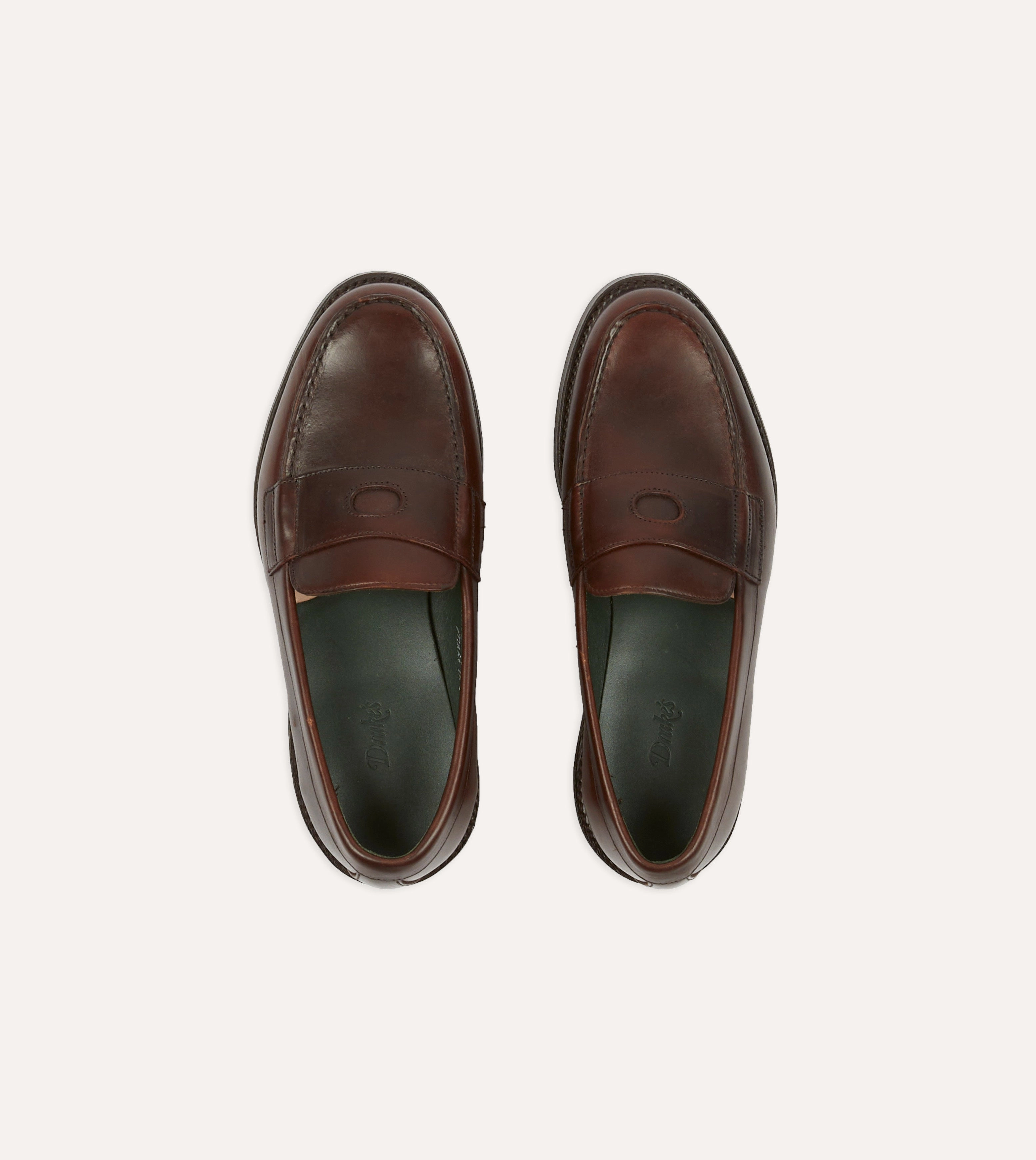 Durable Leather Classic Everyday Wear Brown Leather Charles Goodyear Welted Penny Loafer