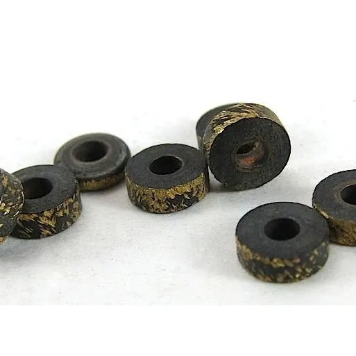Brushed Brass Disc Bead Strand