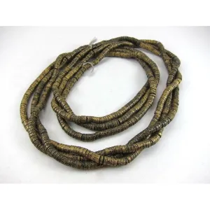 Brushed Brass Disc Bead Strand