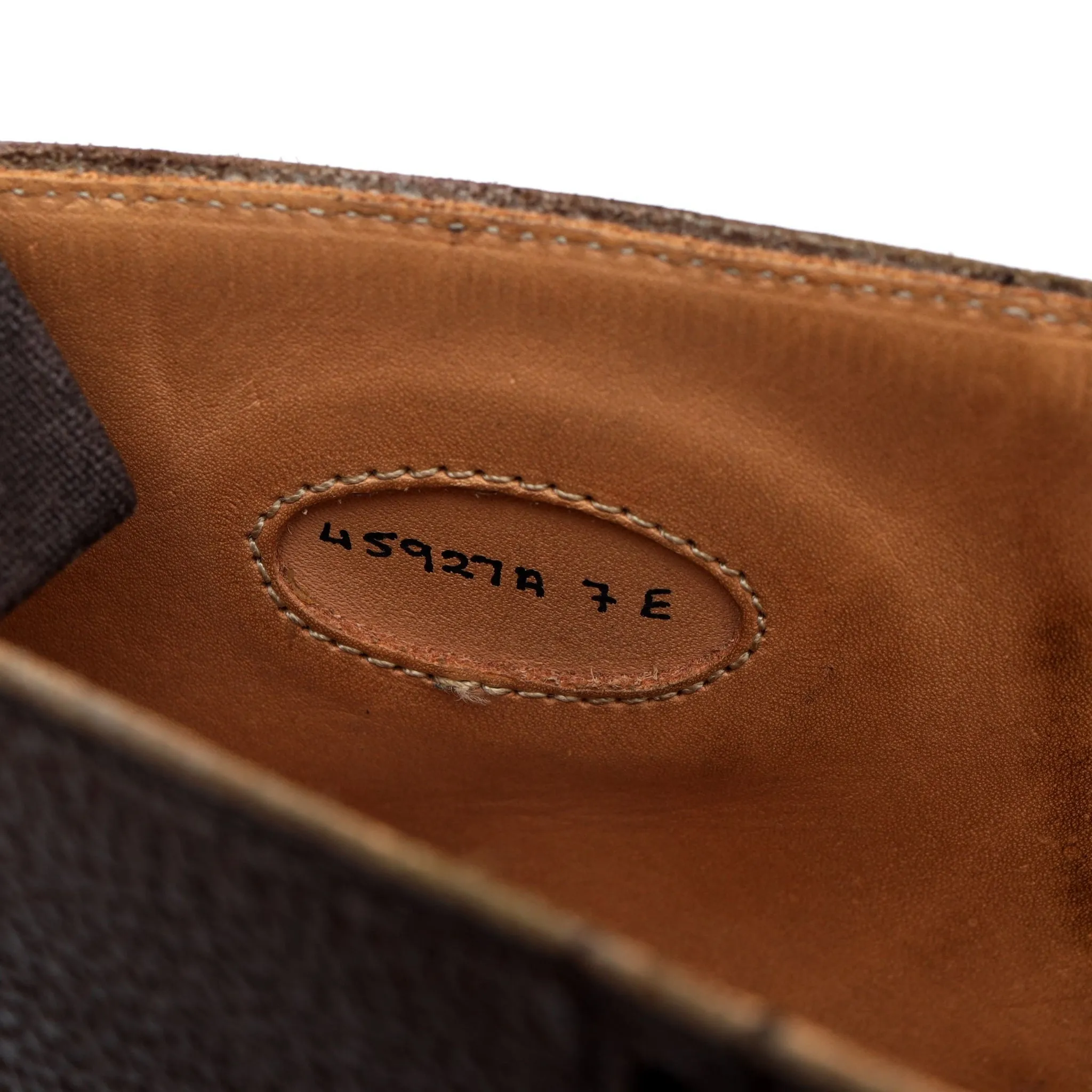 'Bryan' Dark Brown Grain Leather Brogue Derby Boot UK 7 E