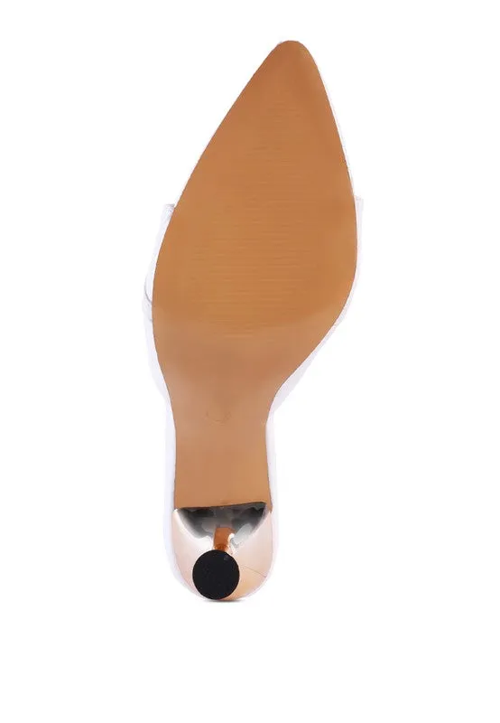 Buckle High Heel Slide Sandals