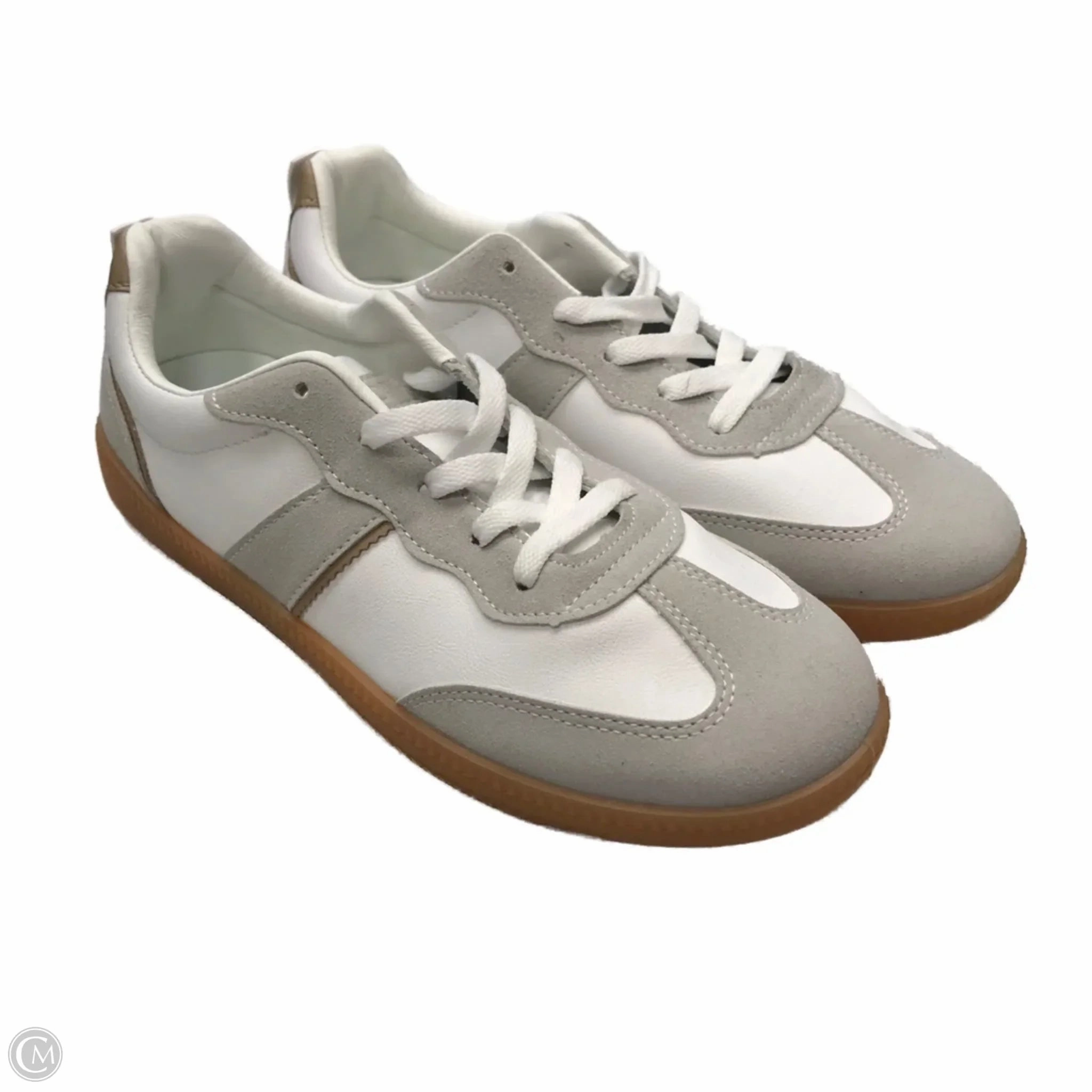 Adaptive stability Shoes Sneakers By Fashion In Grey & White, Size: 9