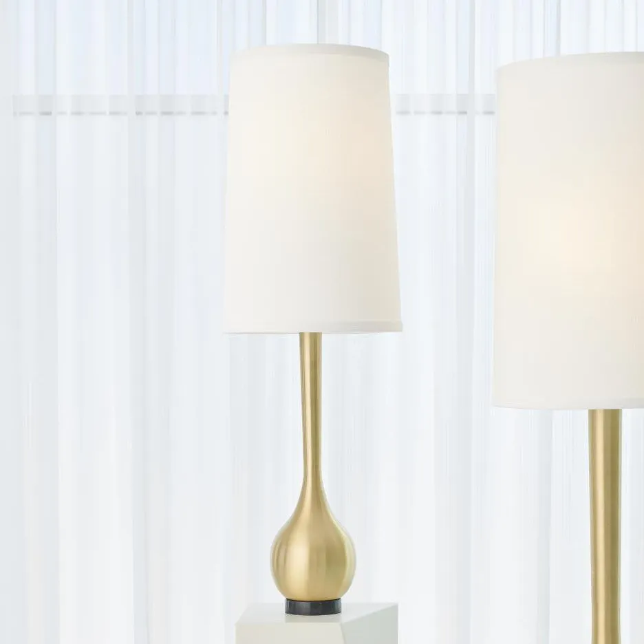 Bulb Vase Table Lamp - Brushed Antique Brass