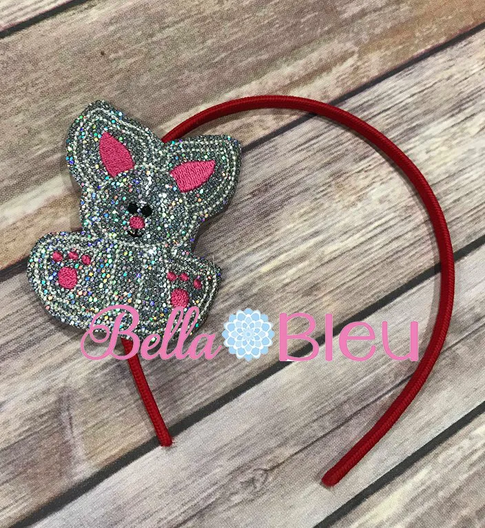 Bunny Headband Slider - In The Hoop - Machine Embroidery Design SL