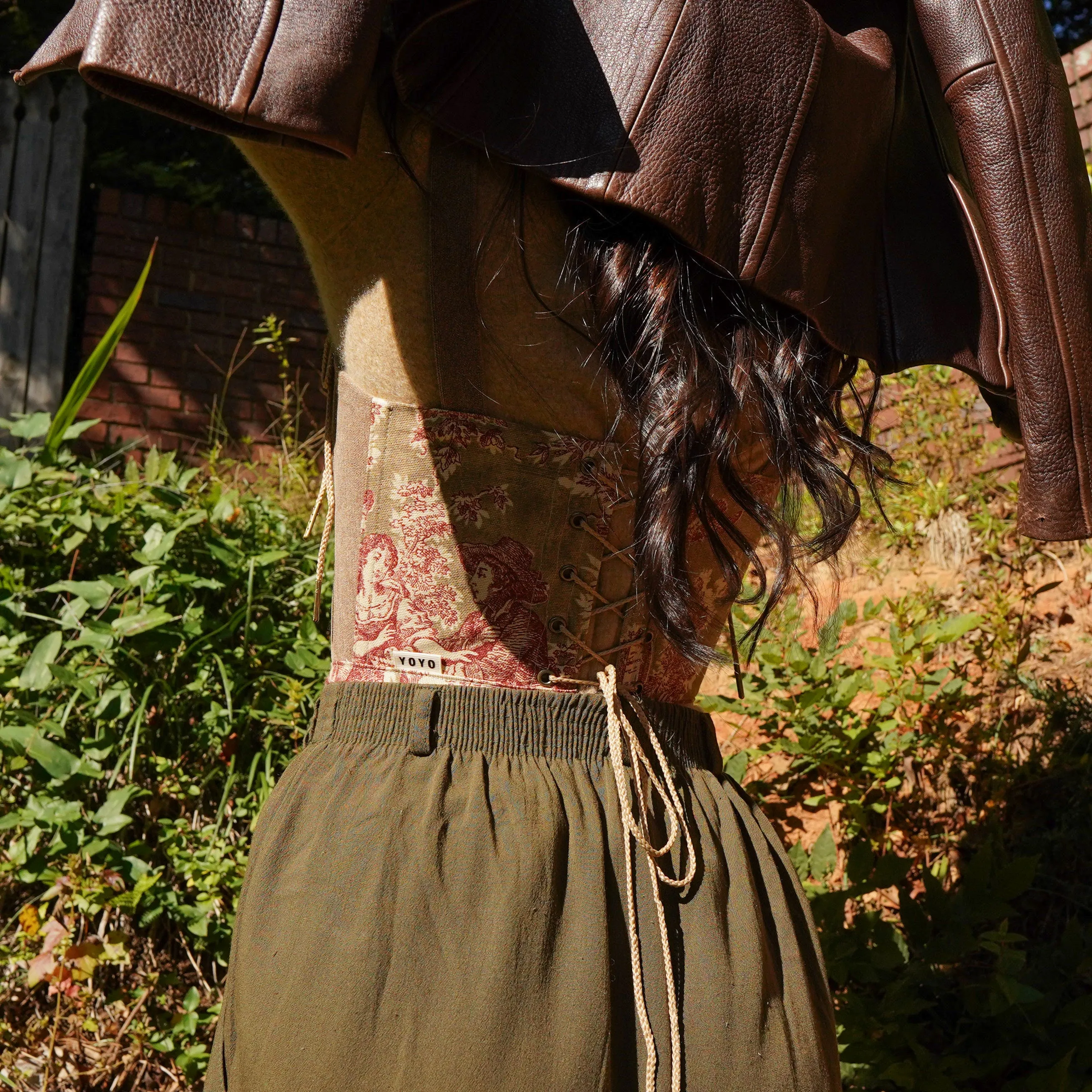 Burgundy Toile Underbust Corset