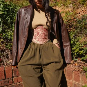 Burgundy Toile Underbust Corset