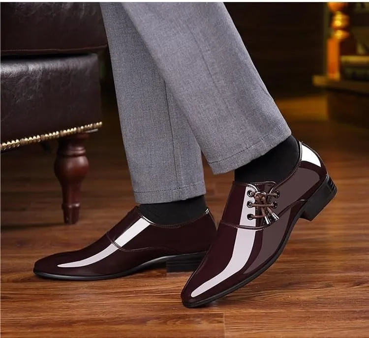 Business Dress Men Shoes Luxury Mens Dress Shoes Patent Leather Oxford Shoes for Men Oxfords Footwear Leather Shoes
