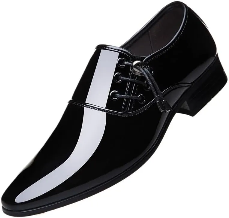 Business Dress Men Shoes Luxury Mens Dress Shoes Patent Leather Oxford Shoes for Men Oxfords Footwear Leather Shoes