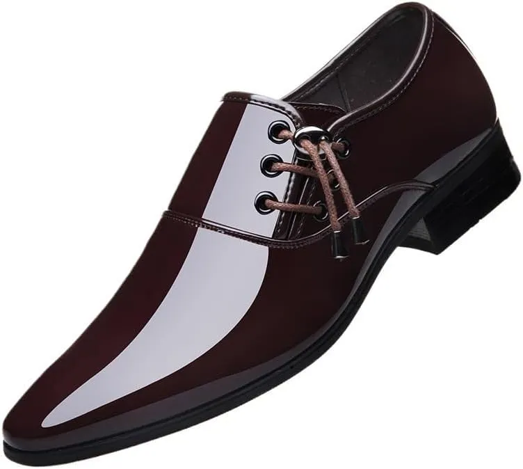 Business Dress Men Shoes Luxury Mens Dress Shoes Patent Leather Oxford Shoes for Men Oxfords Footwear Leather Shoes