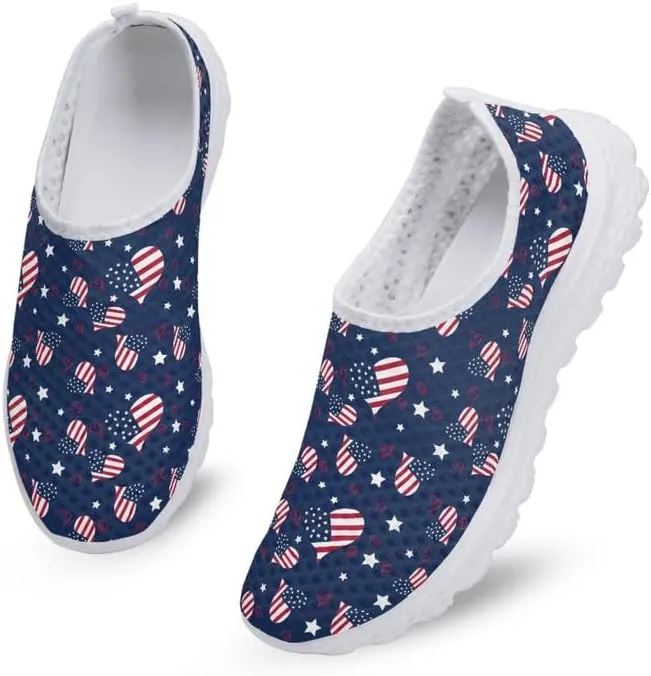 Camo Womens Walking Shoes, Athletic Beach Aqua Footwear, Casual Mesh Comfortable, Breathable Mesh Sneakers