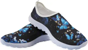 Camo Womens Walking Shoes, Athletic Beach Aqua Footwear, Casual Mesh Comfortable, Breathable Mesh Sneakers