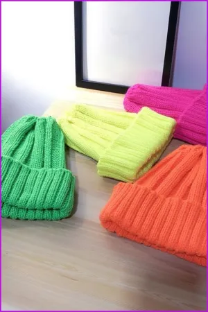 Candy Color Knitting Hat F287