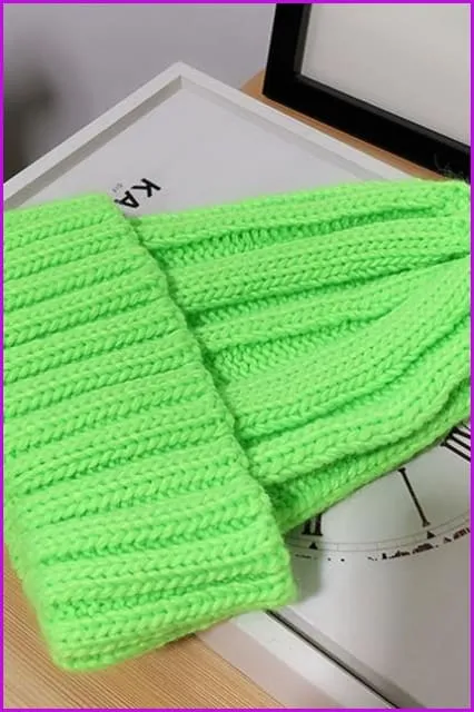 Candy Color Knitting Hat F287