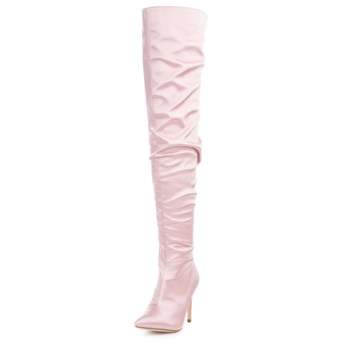 Cape Robbin Kitana-6 Blush High Heel Boot Blush