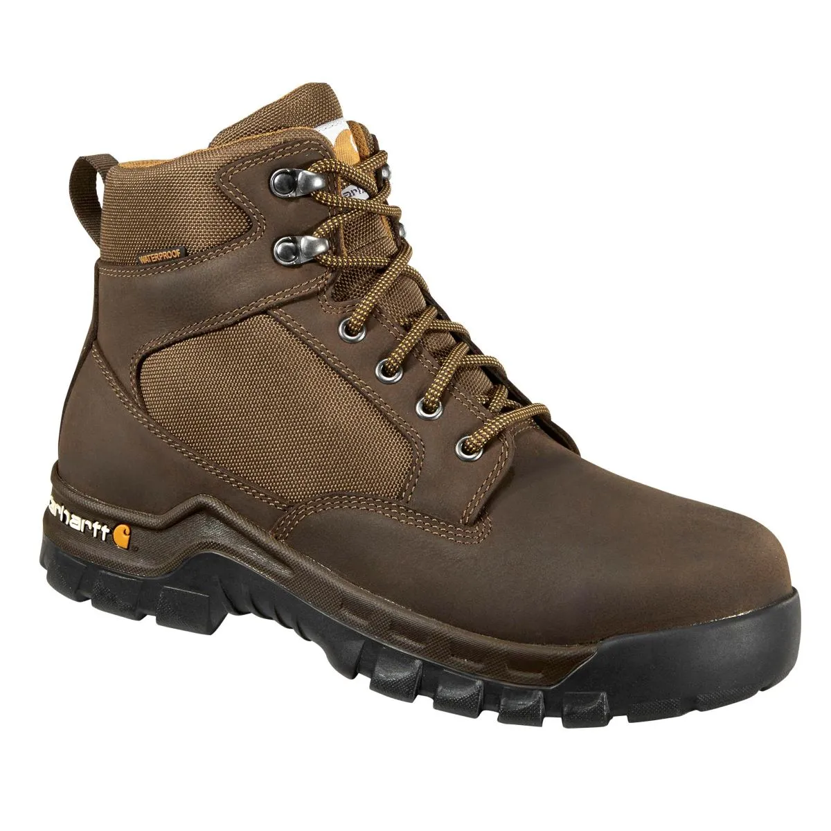 'Carhartt' Men's 6" Rugged Flex® EH WP Steel Toe - Chocolate Brown / Oil Tan
