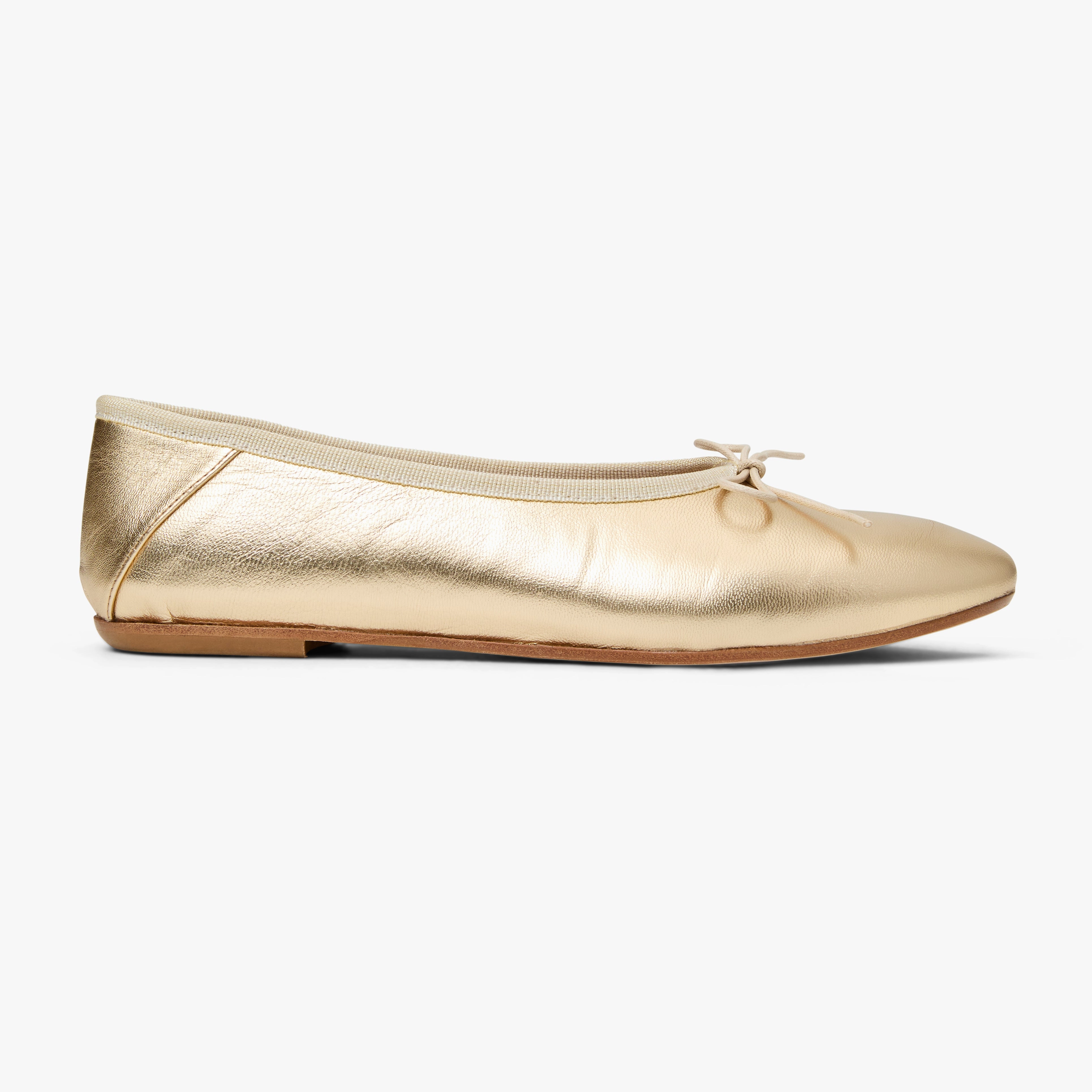 Carlotta Italian Leather Ballet Flat Leaf Lane
