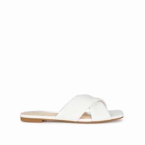 Functional Footwear Sturdy Construction CARLOTTA SLIDE SANDALS IN VEGAN LEATHER