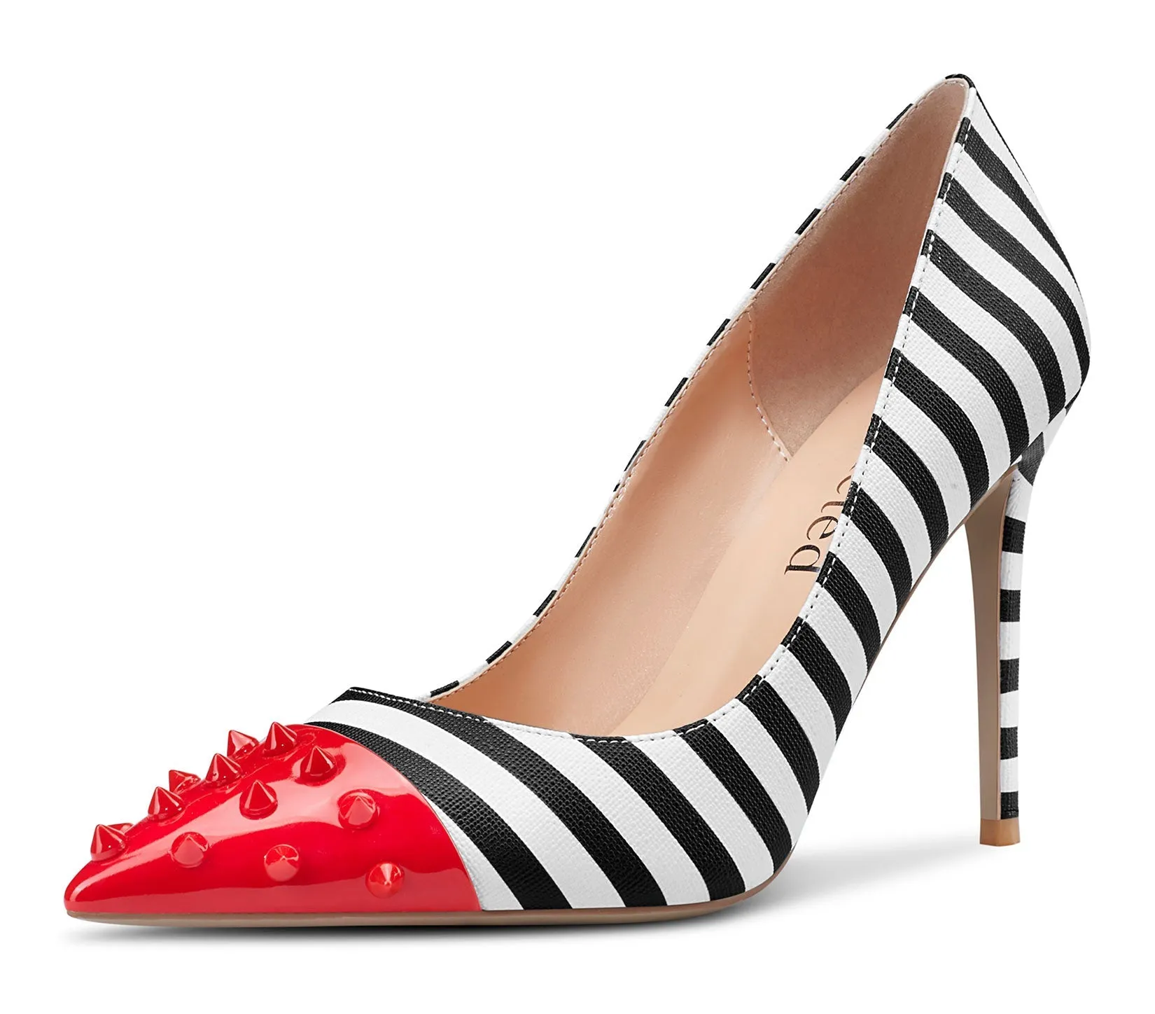 CASTAMERE Womens High-Heels Pumps Stiletto Pointed-Toe Slip-On Pump Evening Shoes 4 Inch Heel