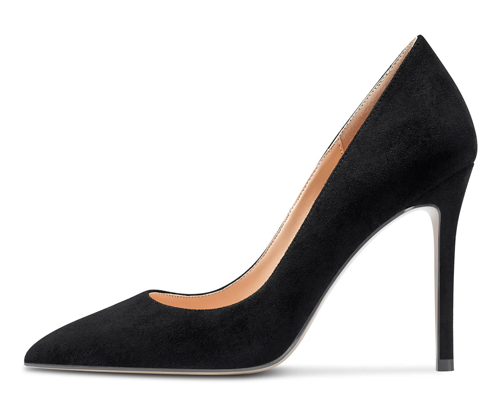 CASTAMERE Womens High-Heels Pumps Stiletto Pointed-Toe Slip-On Pump Evening Shoes 4 Inch Heel
