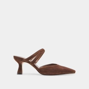 Flexible Joints LINORE HEELS DK BROWN SUEDE