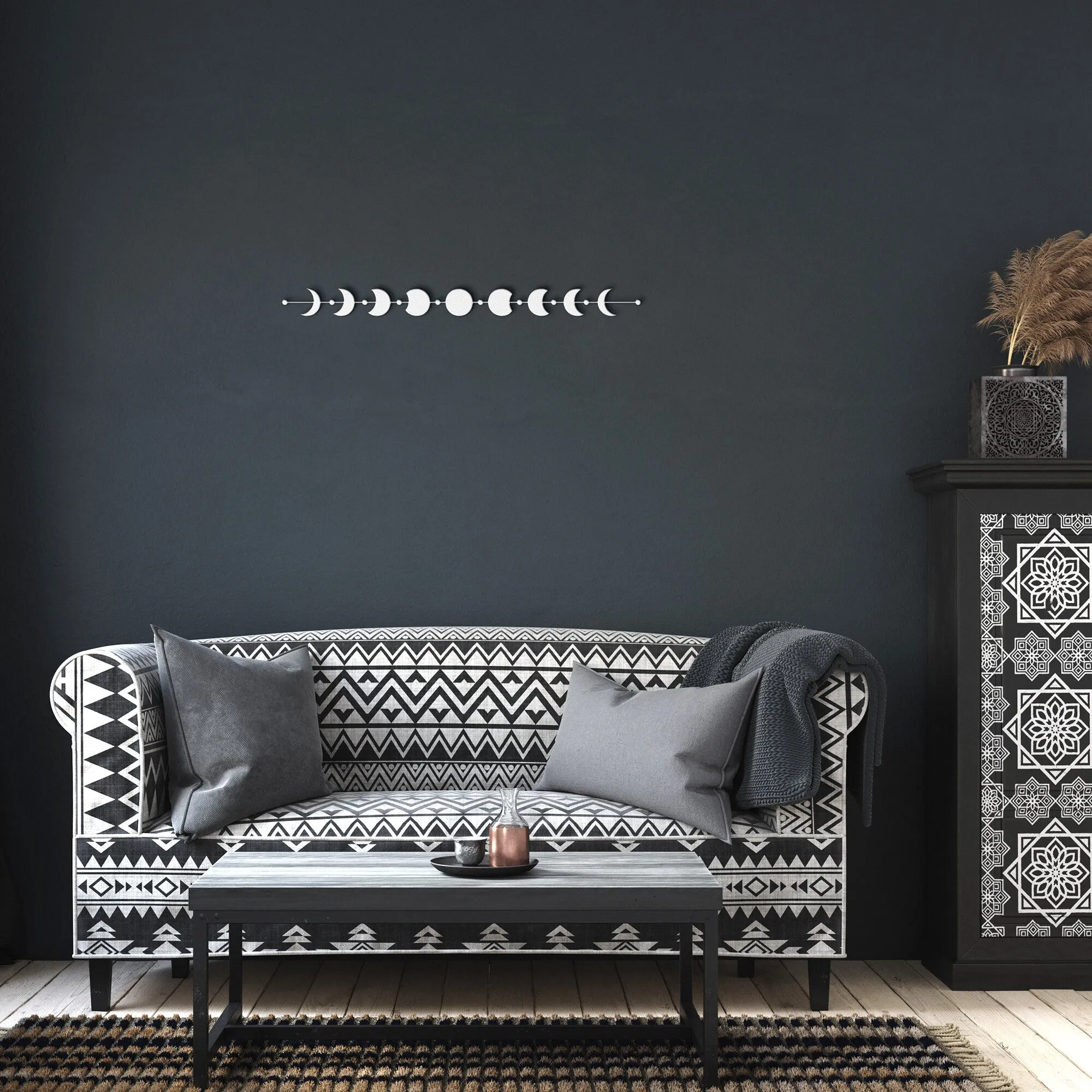 Celestial Moon Phases Metal Wall Art Decor