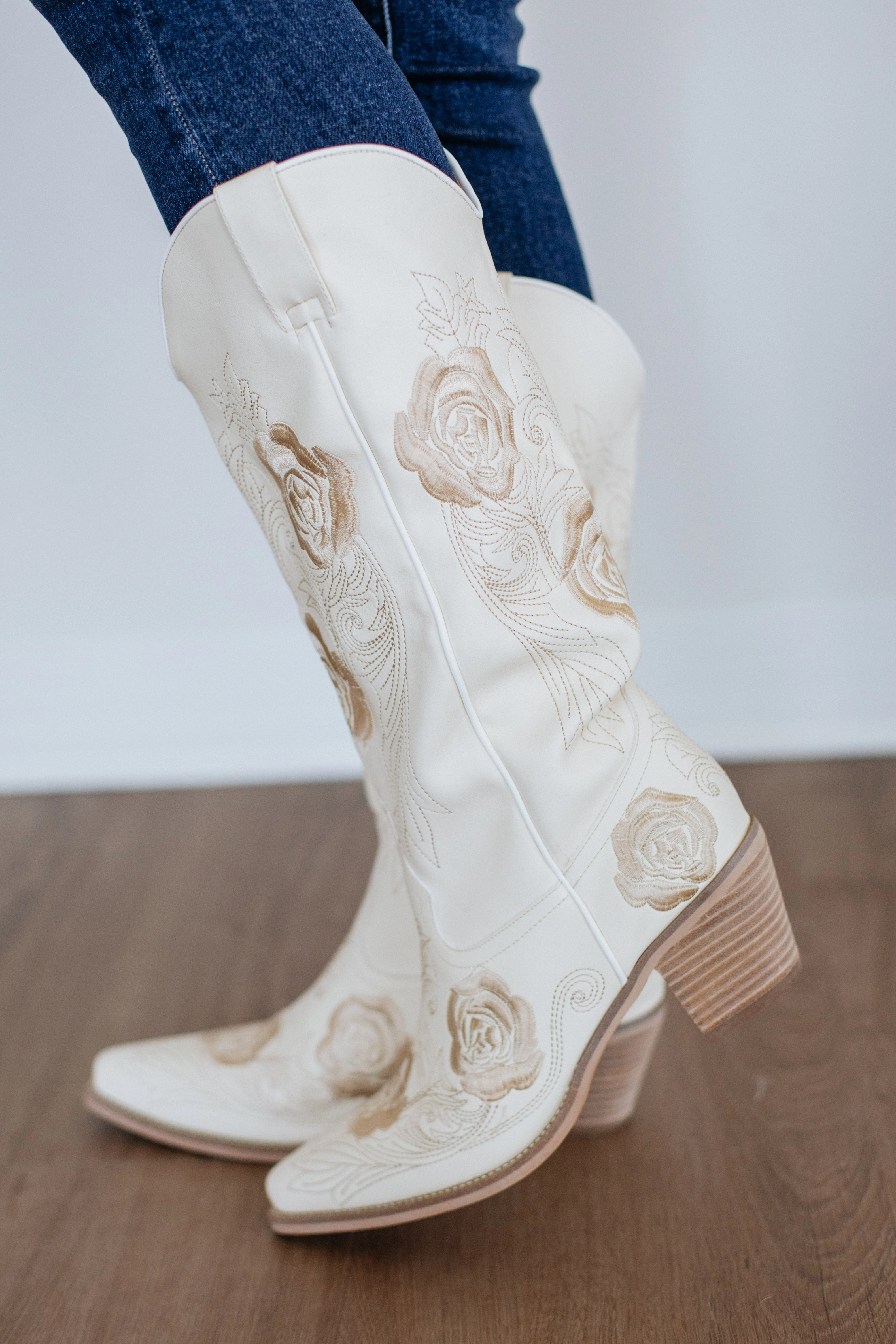 Center Stage Cowgirl Boots Cosmic Glow City Bright