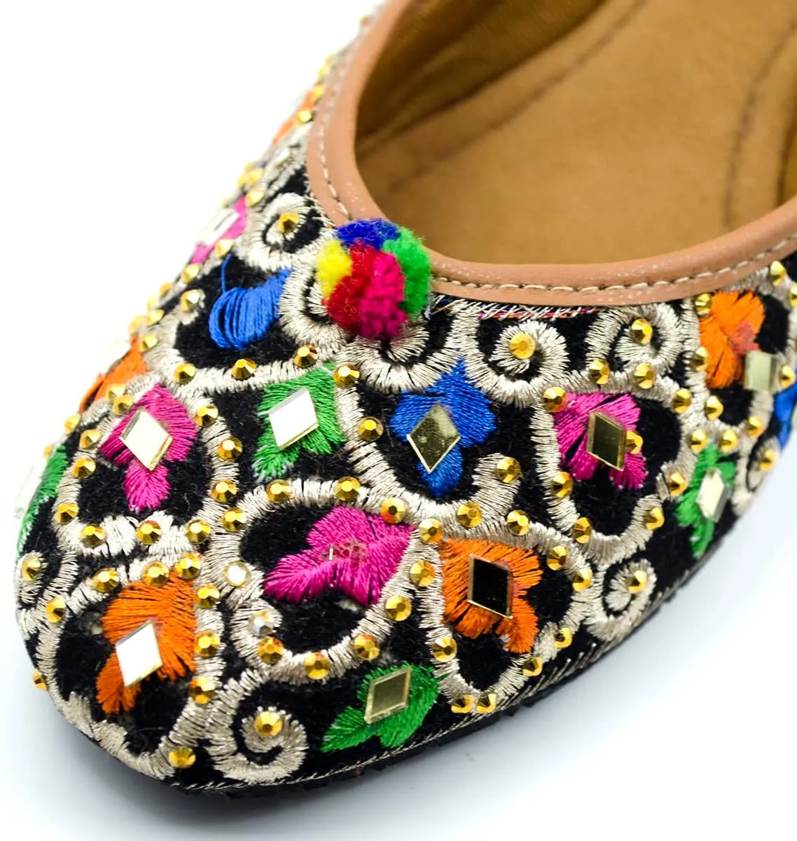 Chandrakala Bridal Mojaris for Women Flats Punjabi Jutti (WF131-P)