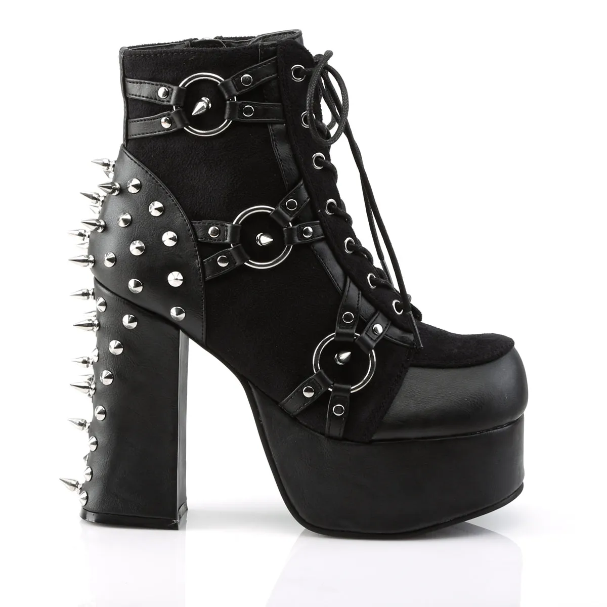 CHARADE-100 Demoniacult Alternative Footwear Women's Spike Ankle Boots